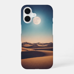 Coque iPhone 16 Scène lunaire désertique tranquille