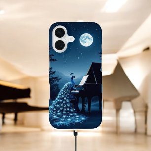 Coque iPhone 16 Sérénade Nocturne : Paon