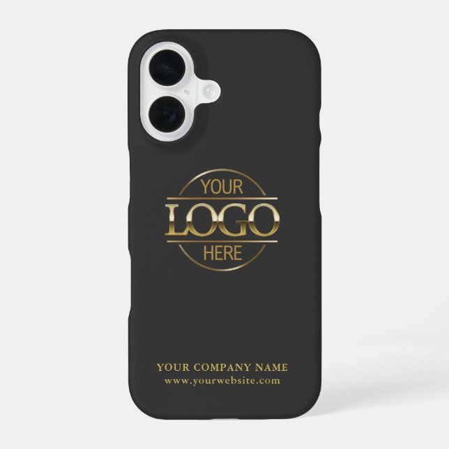 Coque iPhone 16 Simple Minimal Custom Business Company Logo (Verso)