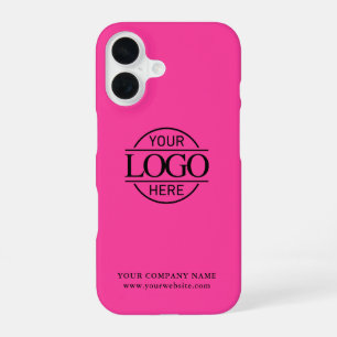 Coque iPhone 16 Simple Minimal Personnalisé Logo d'entreprise iPho