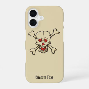 Coque iPhone 16 Skull with Hearts