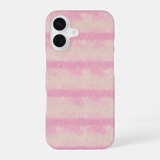 Coque iPhone 16 Soft Pink Stripe Phone Case (Verso)