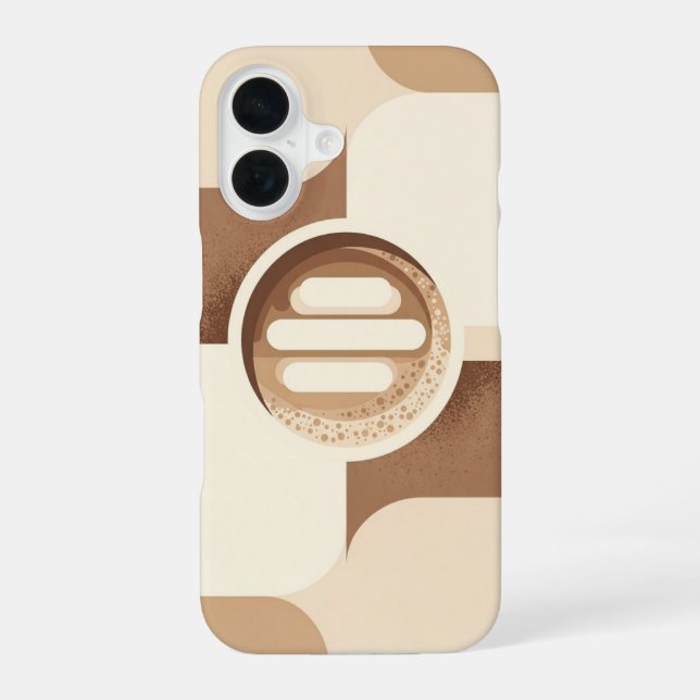 Coque iPhone 16 Stylized Vintage Cappuccino (Verso)