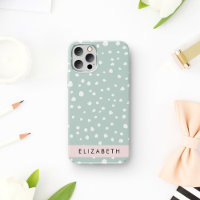 Taches de dalmatien vert menthe, Points, Votre Nom