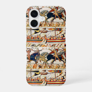 COQUE iPhone 16 TAPISSERIE DE BAYEUX, CHEVALIERS NORMAUX, ARCHEURS