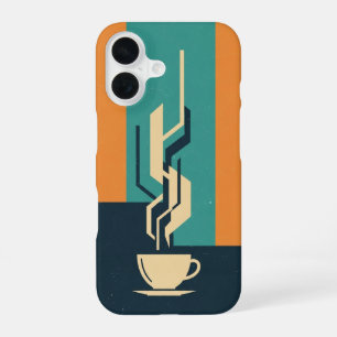 Coque iPhone 16 Tasse à café géométrique