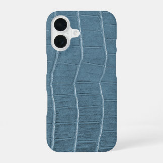 Coque iPhone 16 Taupe moderne Croc Cuir Texture