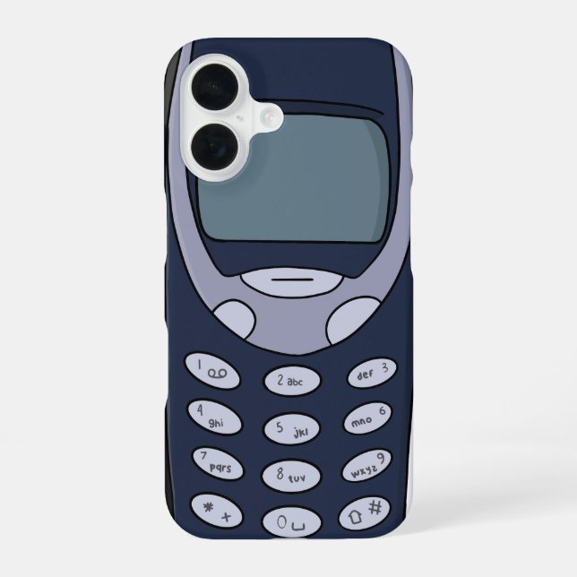 Coque iPhone 16 Téléphone cellulaire vintage (Verso)