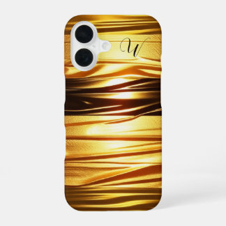 Coque iPhone 16 Texte Doré