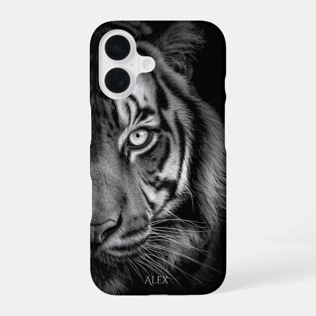 Coque iPhone 16 Tiger Phone Case – Customizable (Verso)