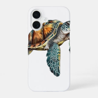 Coque iPhone 16 Tortues Conception Sous-Marine Pour Plongeur