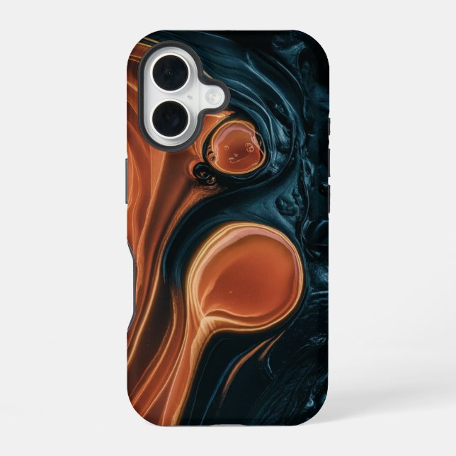 Coque iPhone 16 Tourbillon Abstrait (Verso)