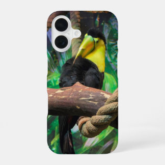 Coque iPhone 16 un beau Toucan noir et jaune