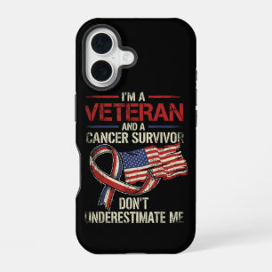 Coque iPhone 16 Vétéran survivant du cancer Ne me sous-estimez pas