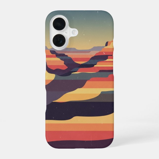 Coque iPhone 16 Vintage Canyon Sky (Verso)