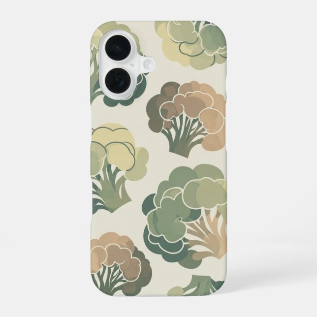 Coque iPhone 16 Vintage Cauliflower Pattern (Verso)