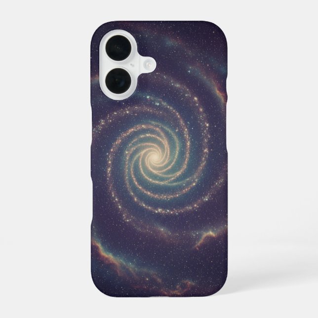 Coque iPhone 16 Vintage Galactic Spiral (Verso)