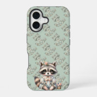 Vintage habillé Cottagecore Raccoon Pastel