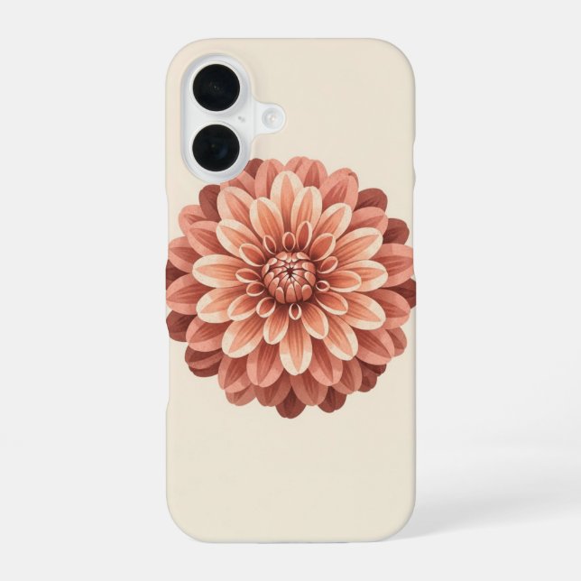 Coque iPhone 16 Vintage Layered Dahlia (Verso)