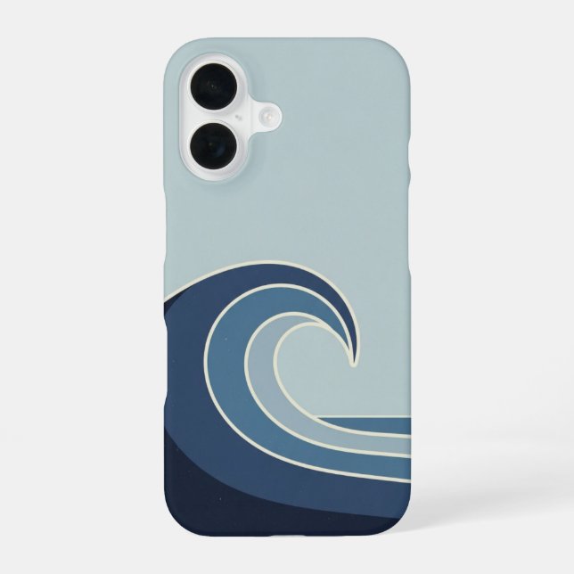 Coque iPhone 16 Vintage Ocean Wave (Verso)