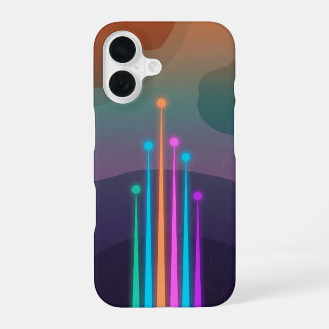 Coque iPhone 16 Vintage Space Rays (Verso)