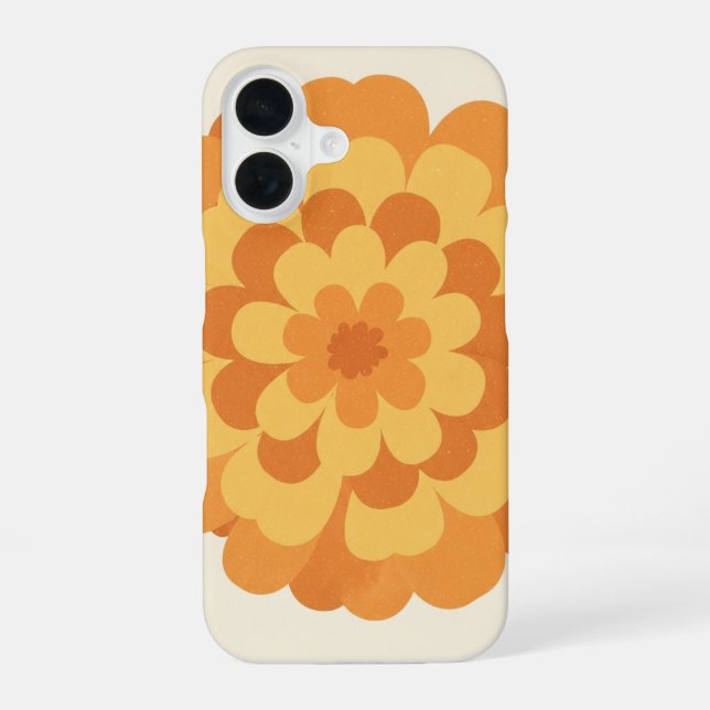 Coque iPhone 16 Vintage Stylized Marigold (Verso)