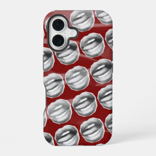 Coque iPhone 16 Vintage Vixen foncé Cerise Rouge Vintage Bloke Sad