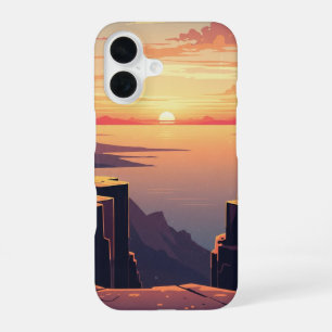 Coque iPhone 16 Vue vintage des falaises maritimes