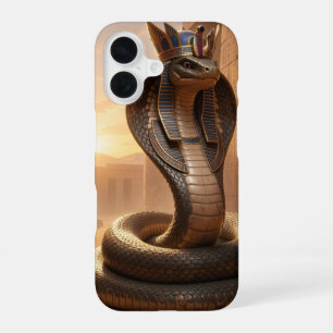 Coque iPhone 16 Wadjet – déesse cobra égyptienne.