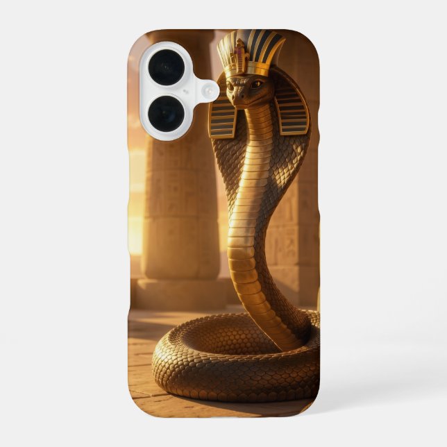 Coque iPhone 16 Wadjet – Egyptian Cobra Goddess´6 (Verso)