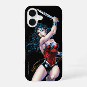 Coque iPhone 16 Wonder Woman brandissant son épée