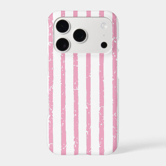 coque iPhone 17 pro à rayures blanches et roses si