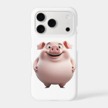 Coque iPhone 17 Pro Cochon Rose Mignon