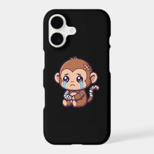 Coque iPhone 17 Singe Mignon Noir – Protection Élé