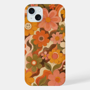 4. Étui pour téléphone Fleurs Retro Groovy