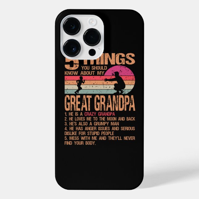 Coque iPhone 5 Choses Que Vous Devriez Savoir Sur Mon Grand Pap (Verso)