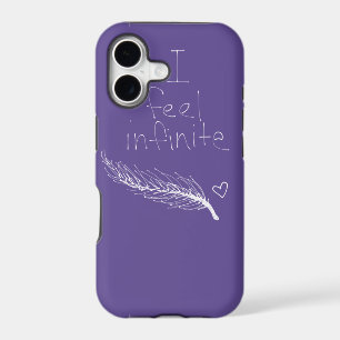 coque iphone 5 i feel infinite feather heart purpl
