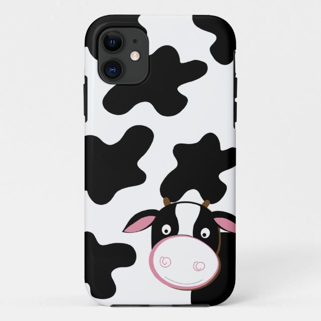 Coque iPhone 5 noir et blanc pour vache laitière (Dos)