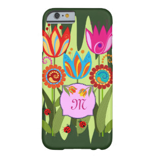 Coque iPhone 6 Barely There Ressort monogramme avec tulipes