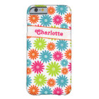 Coque iPhone 6| Fleurs funky| Bleu vert rose