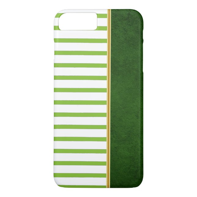 Coque iPhone 7 à rayures vertes (Dos)