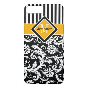 Coque iPhone 7 Damas, bandes Jaune 2