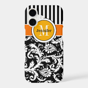 Coque iPhone 7 Damas, bandes Or orange