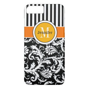 Coque iPhone 7 Damas, bandes Or orange