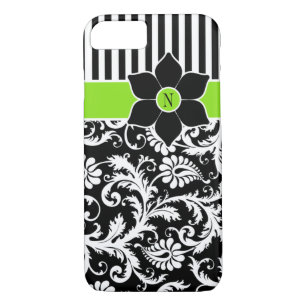 Coque iPhone 7   Damas   Tracées   Lime vert