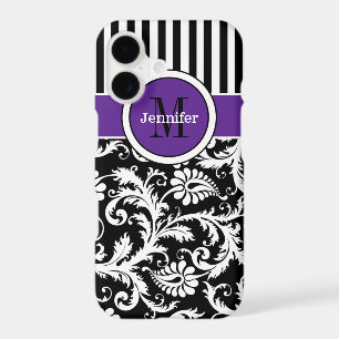 Coque iPhone 7 Damas Tracées Violet