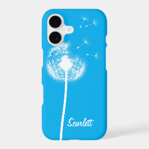 Coque iPhone 7 Plus bleu vif monogrammée dent-de-l