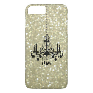 Coque iPhone 7 Plus lustrée dorée Chandelier