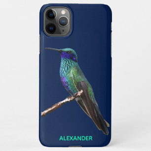 Coque iPhone 11Pro Max 9,50 $ BUDGET Personnalisé Bleu Colibri