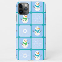 À damiers hiver bonhomme de neige motif et flocons